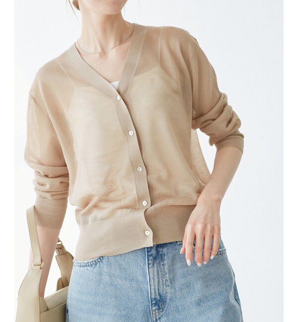 Rope&rsquo;Picnic「LEVITAシアーニットカーディガン」|カーディガン|