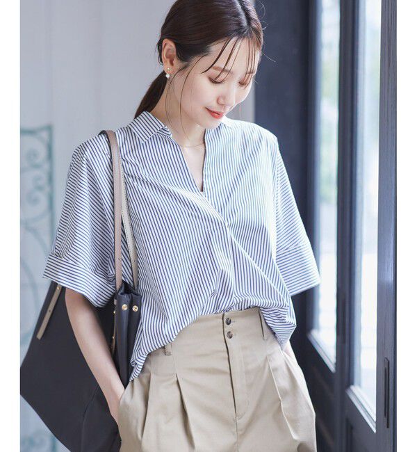 Rope&rsquo;Picnic「【UVカット・接触冷感・イージーケア】スキッパーシャツブラウス」|シャツ・ブラウス|