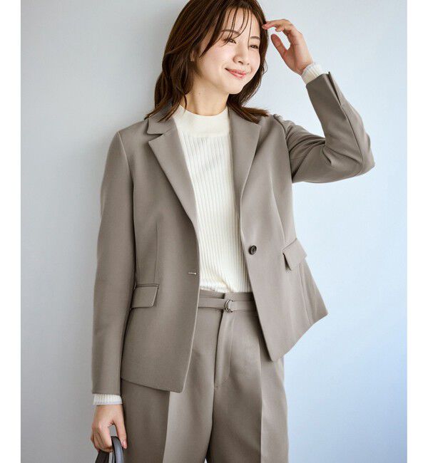 Rope&rsquo;Picnic「360&deg;ウルトラストレッチ テーラードジャケット/ UVカット・花粉ガード・セットアップ対応」|テーラードジャケット|