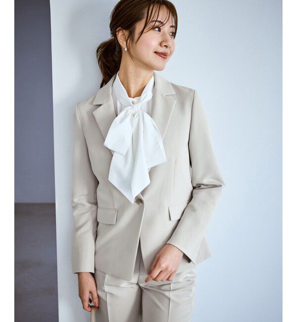 Rope&rsquo;Picnic「360&deg;ウルトラストレッチ テーラードジャケット/ UVカット・花粉ガード・セットアップ対応」|テーラードジャケット|グレーサブ(09)