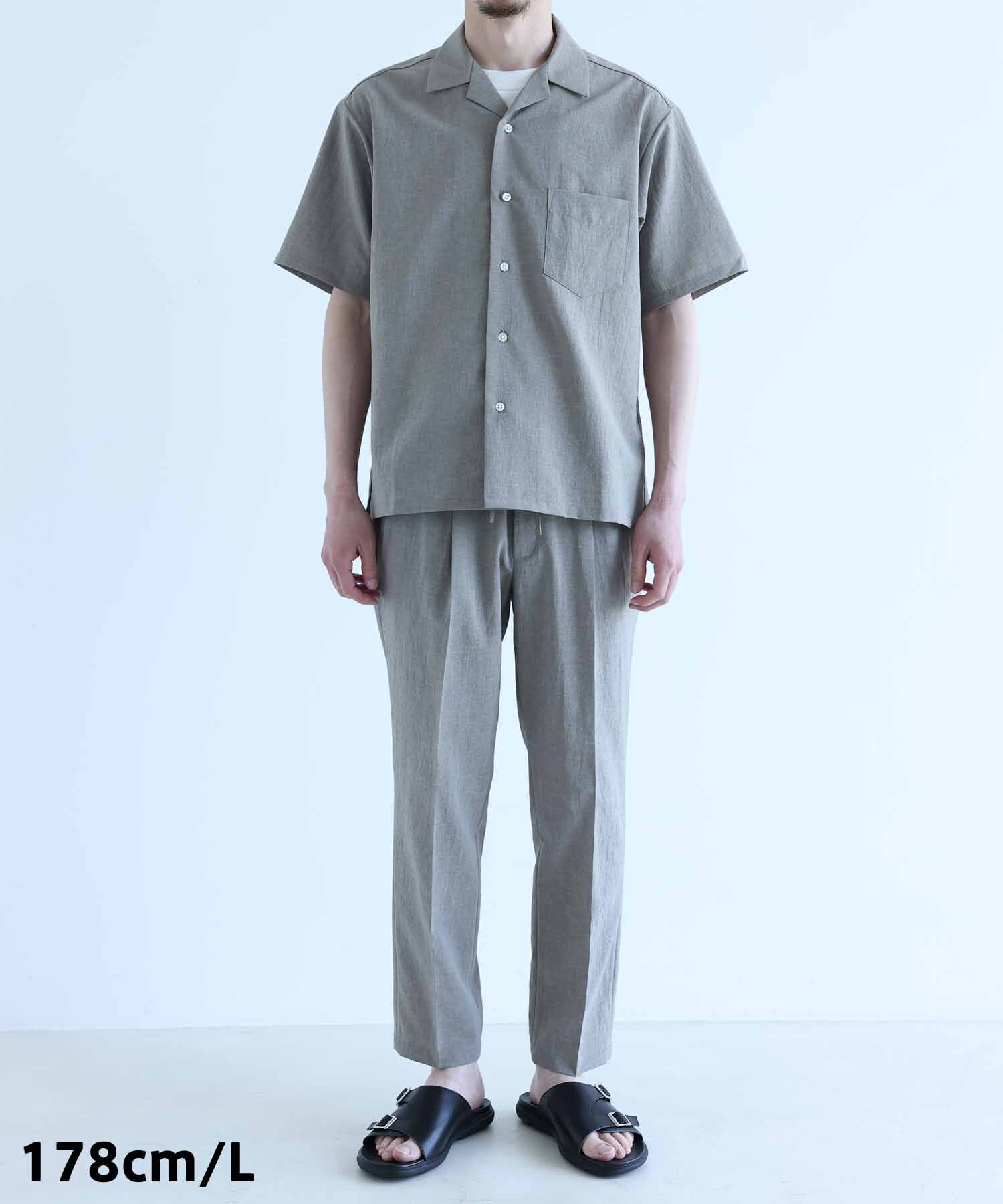 ADAM ET ROPE'「オープンカラーシャツ＆イージーパンツ セットアップ/イージーケア/吸水速乾」|スーツ|