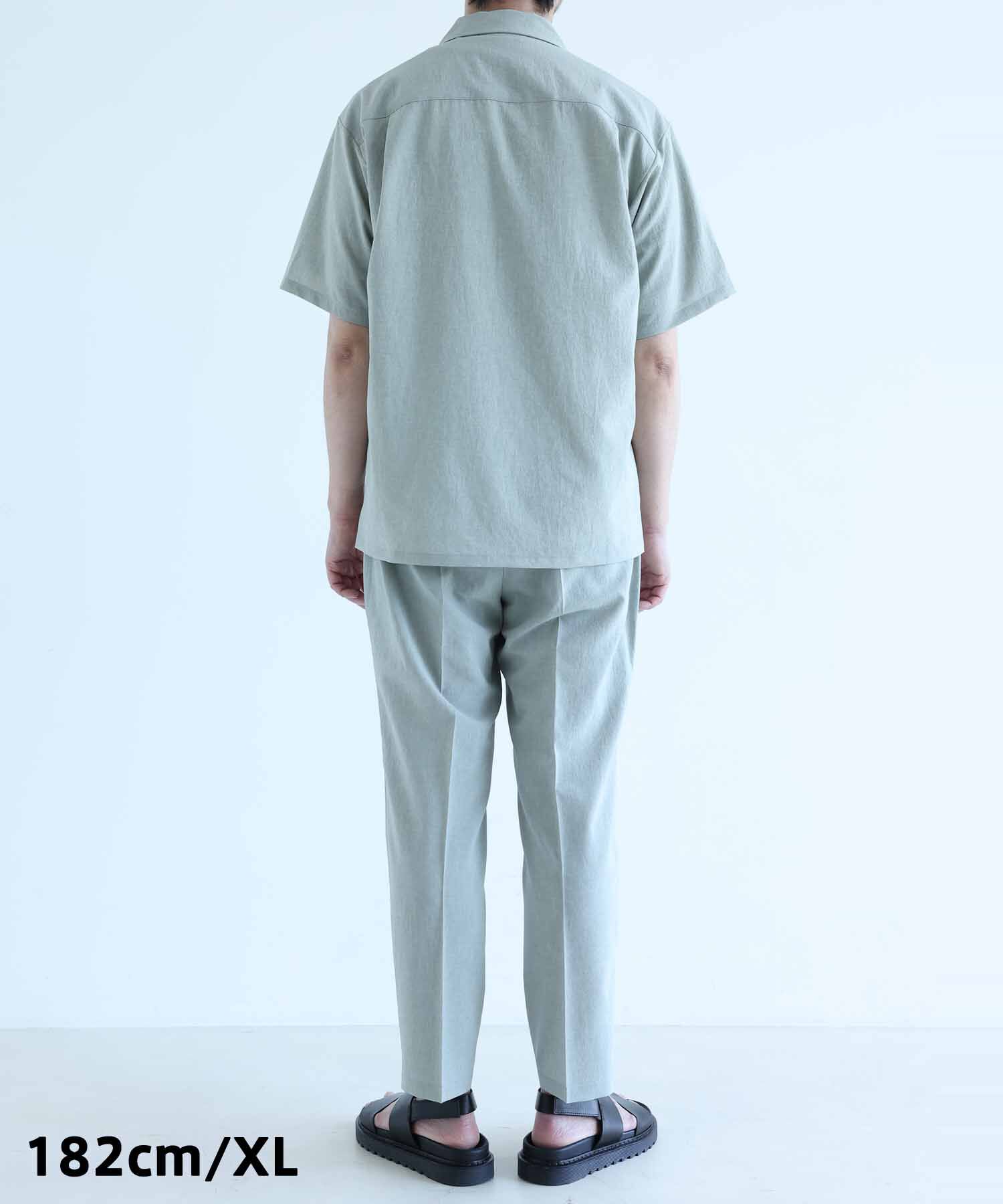 ADAM ET ROPE'「オープンカラーシャツ＆イージーパンツ セットアップ/イージーケア/吸水速乾」|スーツ|