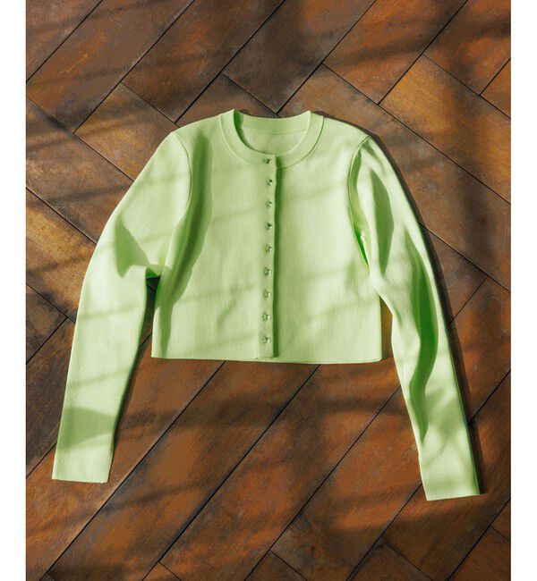 ADAM ET ROPE'「【サステナブル】クールタッチロングスリーブカーディガン」|カーディガン|ライトグリン(33)