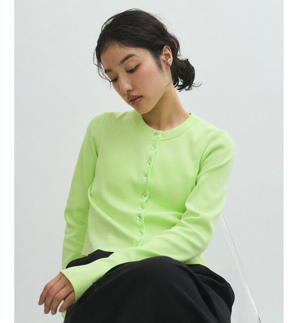 ADAM ET ROPE'「【サステナブル】クールタッチロングスリーブカーディガン」|カーディガン|