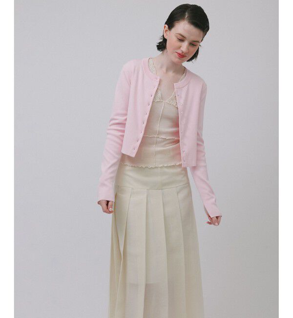 ADAM ET ROPE'「【サステナブル】クールタッチロングスリーブカーディガン」|カーディガン|