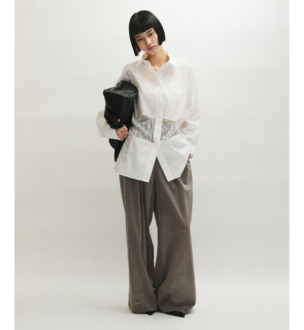 ADAM ET ROPE'「ウエストレースシャツ」|シャツ・ブラウス|