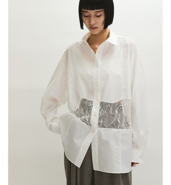 ADAM ET ROPE'「ウエストレースシャツ」|シャツ・ブラウス|