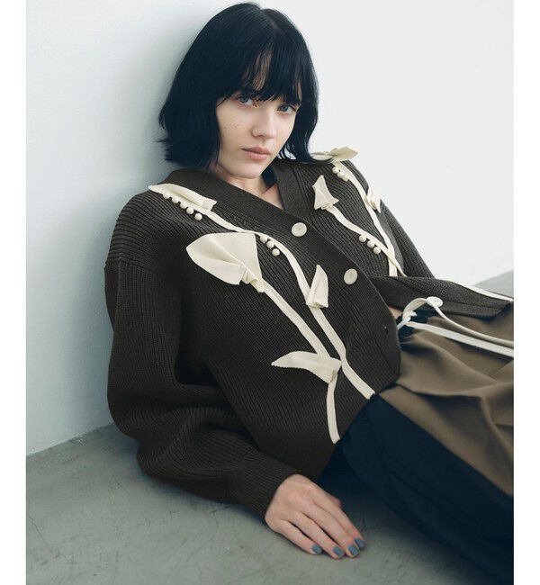 サステナブル】3Dモチーフカーディガン（ADAM ET ROPE'）｜ルミネの