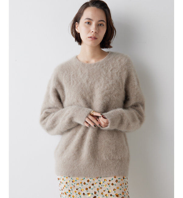  「カシミヤ混クルーネックファーニット」|ニット・セーター|