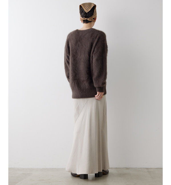  「カシミヤ混クルーネックファーニット」|ニット・セーター|