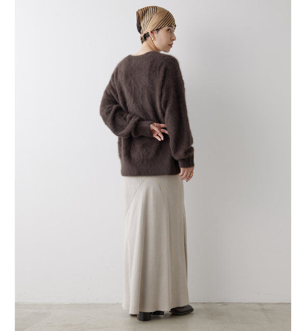  「カシミヤ混クルーネックファーニット」|ニット・セーター|