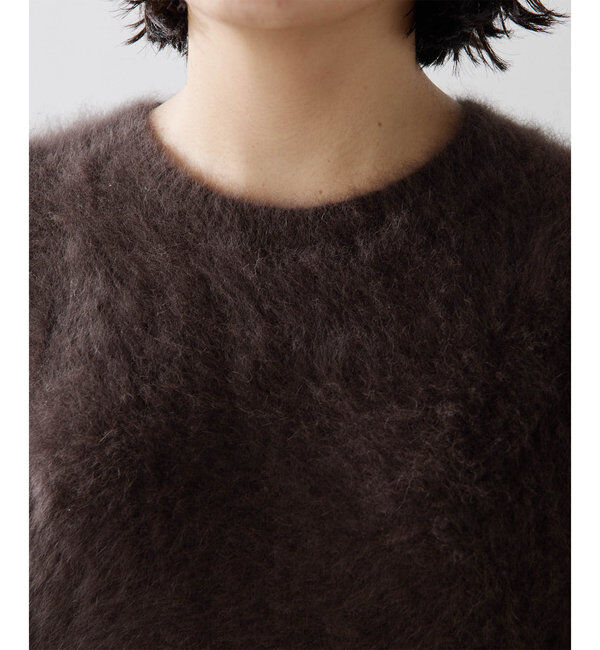  「カシミヤ混クルーネックファーニット」|ニット・セーター|