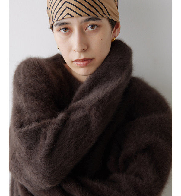  「カシミヤ混クルーネックファーニット」|ニット・セーター|