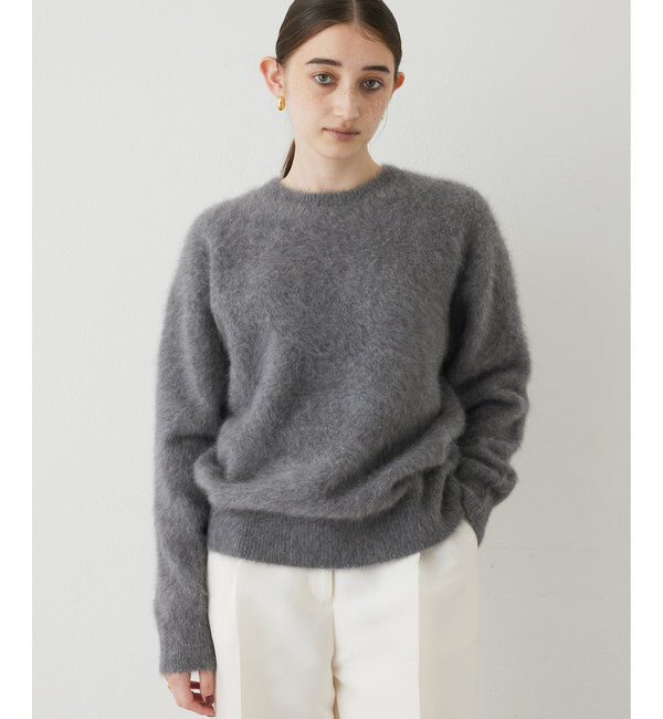  「カシミヤ混クルーネックファーニット」|ニット・セーター|