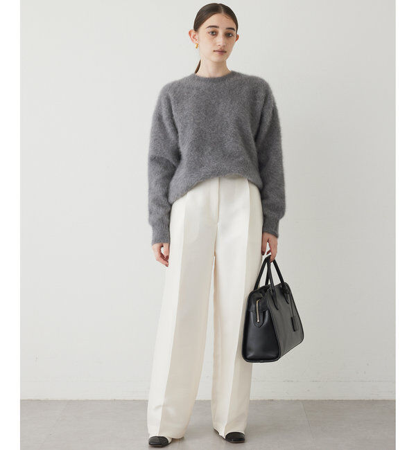  「カシミヤ混クルーネックファーニット」|ニット・セーター|