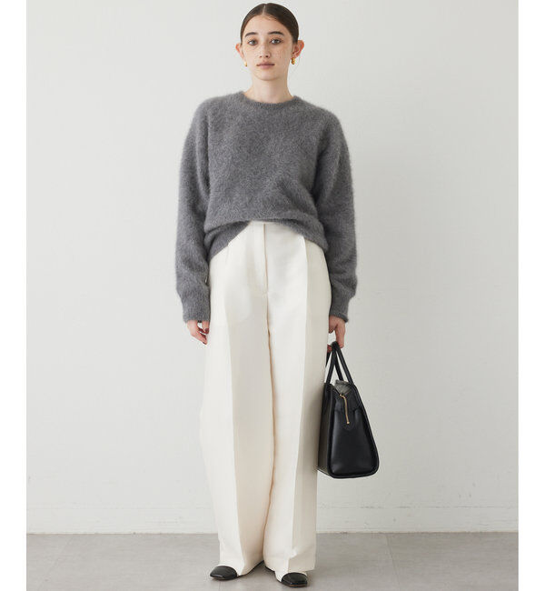  「カシミヤ混クルーネックファーニット」|ニット・セーター|