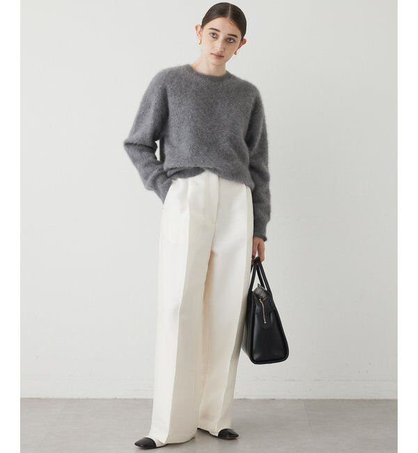  「カシミヤ混クルーネックファーニット」|ニット・セーター|