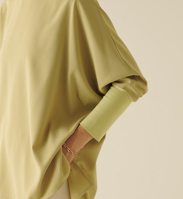  「ジャージ袖リブブラウス」|シャツ・ブラウス|