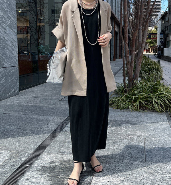  「【新色追加】メッシュ半袖ジャケット」|テーラードジャケット|