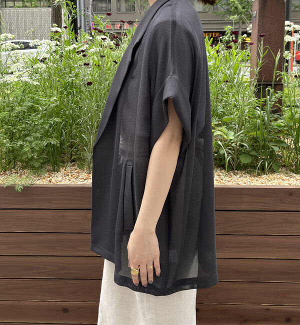  「【新色追加】メッシュ半袖ジャケット」|テーラードジャケット|