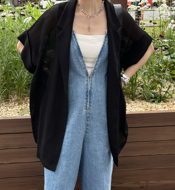  「【新色追加】メッシュ半袖ジャケット」|テーラードジャケット|