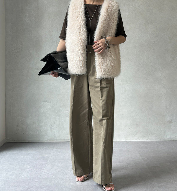  「フェイクカシミヤファーベスト」|ベスト・ジレ|