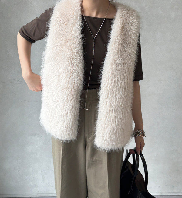  「フェイクカシミヤファーベスト」|ベスト・ジレ|