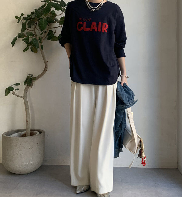  「【WEB限定】CLAIRハンドロゴロンTEE」|Tシャツ・カットソー|