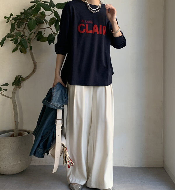  「【WEB限定】CLAIRハンドロゴロンTEE」|Tシャツ・カットソー|