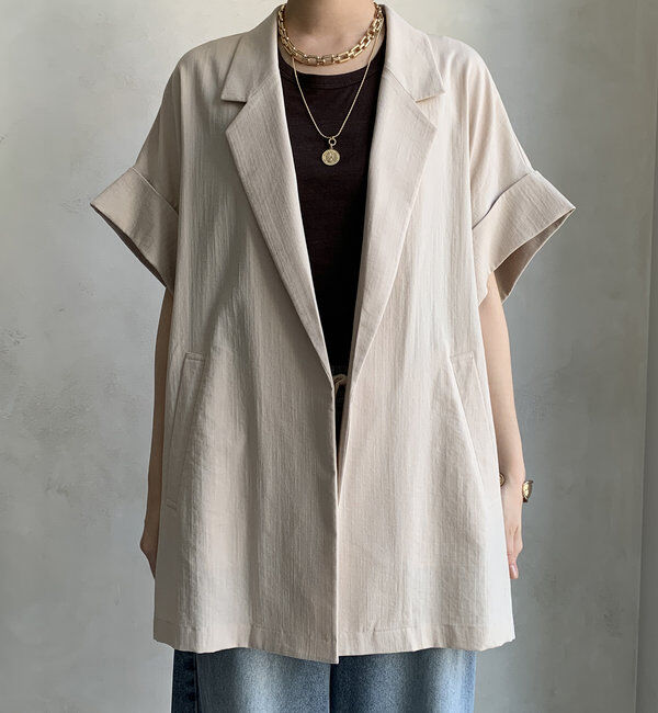  「【WEB限定】ビッグスリーブレスジャケット」|テーラードジャケット|