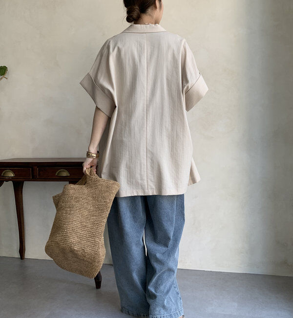  「【WEB限定】ビッグスリーブレスジャケット」|テーラードジャケット|