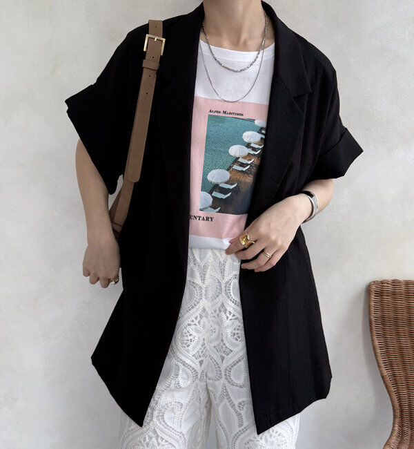  「【WEB限定】ビッグスリーブレスジャケット」|テーラードジャケット|