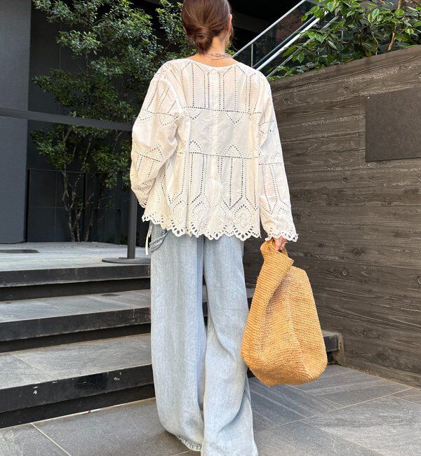  「刺繍レースカーディガン」|シャツ・ブラウス|