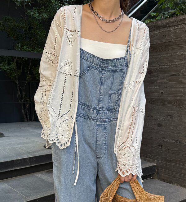  「刺繍レースカーディガン」|シャツ・ブラウス|
