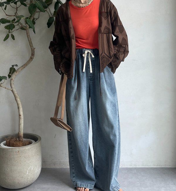  「刺繍レースカーディガン」|シャツ・ブラウス|