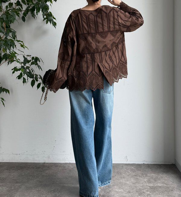  「刺繍レースカーディガン」|シャツ・ブラウス|