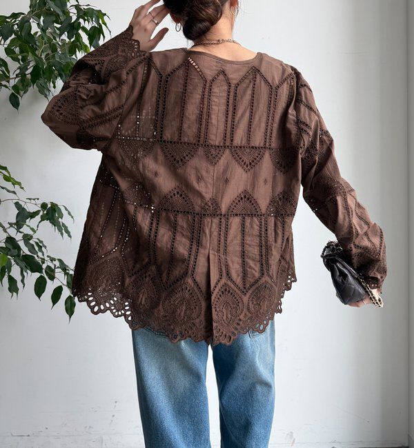  「刺繍レースカーディガン」|シャツ・ブラウス|