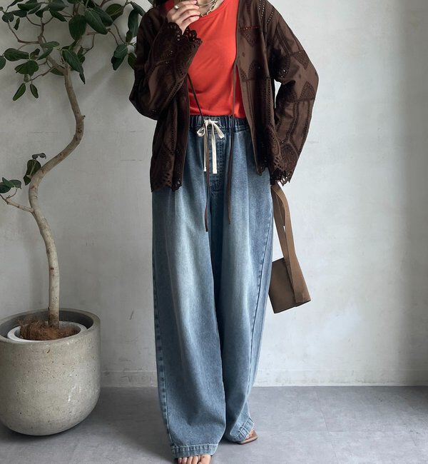  「刺繍レースカーディガン」|シャツ・ブラウス|