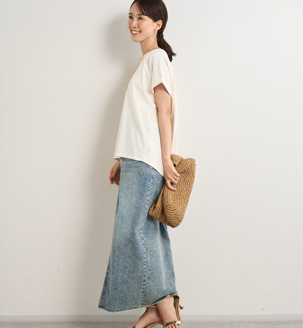  「《UVカット・速乾・夏に快適◎》冷感プレーティング天竺カットソー」|Tシャツ・カットソー|