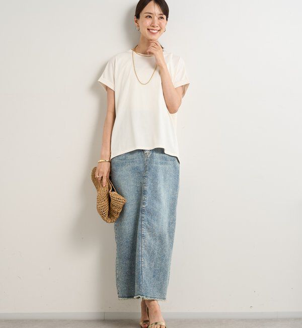  「《UVカット・速乾・夏に快適◎》冷感プレーティング天竺カットソー」|Tシャツ・カットソー|