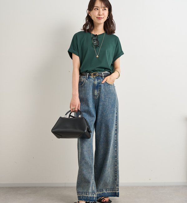  「《UVカット・速乾・夏に快適◎》冷感プレーティング天竺カットソー」|Tシャツ・カットソー|