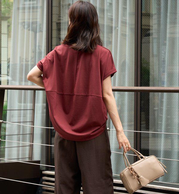  「《UVカット・速乾・夏に快適◎》冷感プレーティング天竺カットソー」|Tシャツ・カットソー|