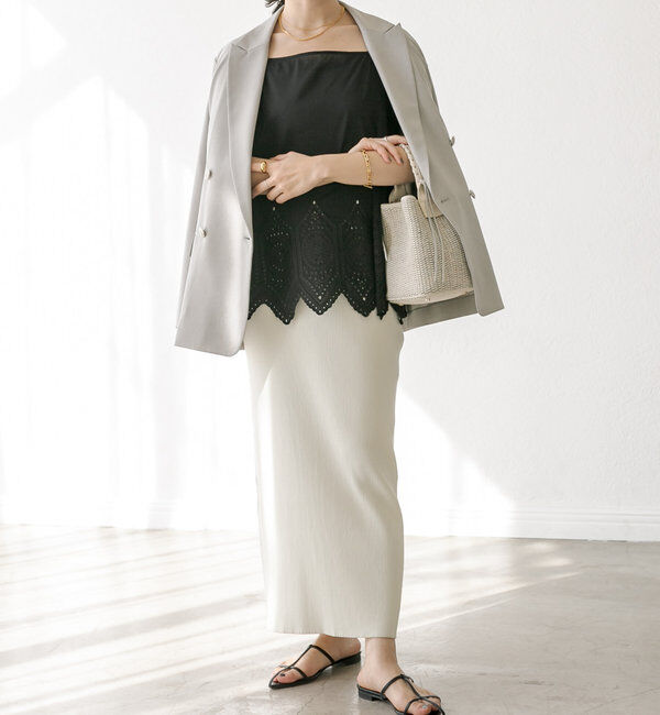  「予約【新色追加/マイナス3kg/レビュー高評価☆】リブタイトスカート」|スカート|