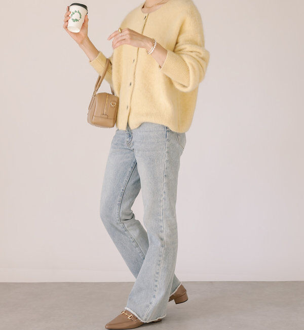  「【MONN.:. (モン)】フレアデニム」|デニム|