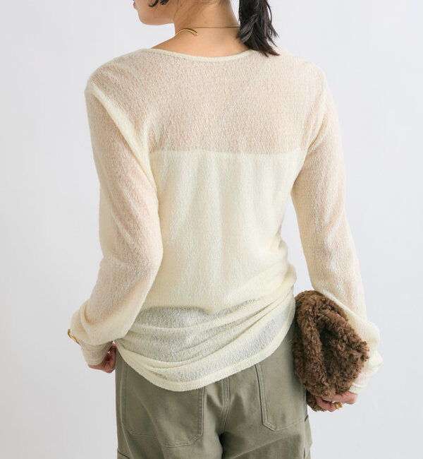  「【MYSELFbyRD（マイセルフバイリヴドロワ）】lacy LongTee」|Tシャツ・カットソー|