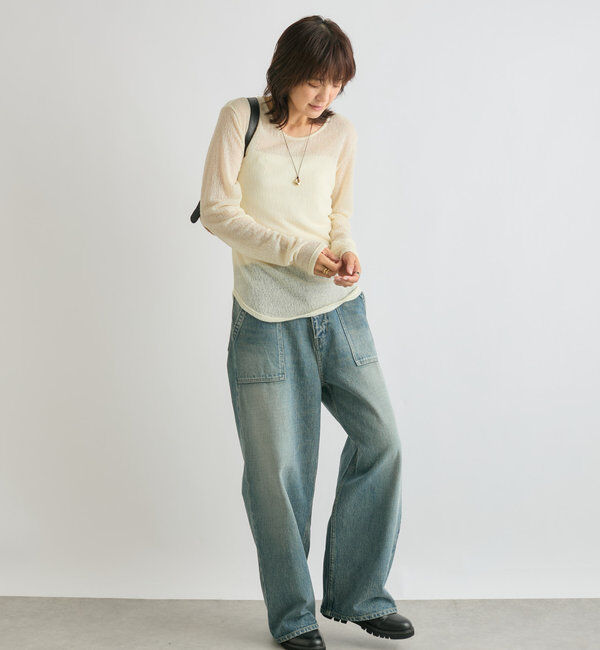  「【MYSELFbyRD（マイセルフバイリヴドロワ）】lacy LongTee」|Tシャツ・カットソー|