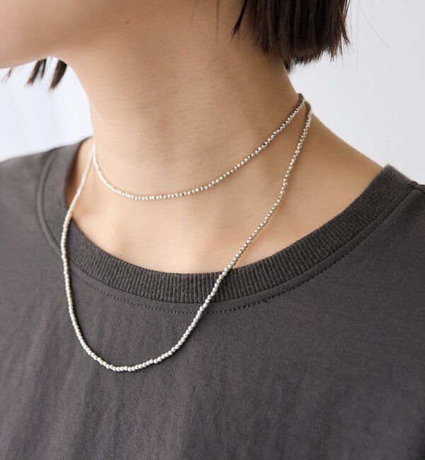  「【コーデが華やぐ】ヘマタイトロングネックレス」|リング|