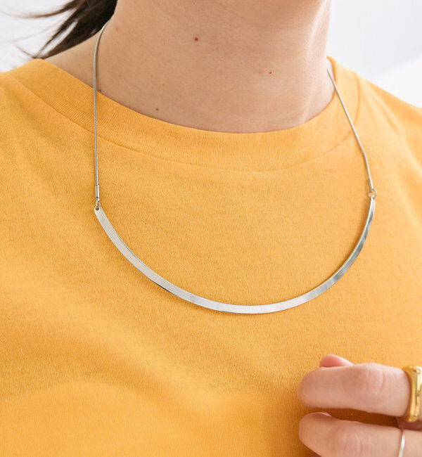  「【R.good（アールドットグッド）】カーブバーショートネックレス」|リング|