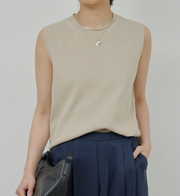  「【接触冷感/アンサンブル対応】アイシーコットンノースリ」|ニット・セーター|