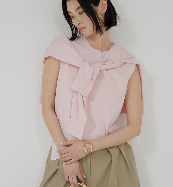  「【接触冷感/アンサンブル対応】アイシーコットンノースリ」|ニット・セーター|